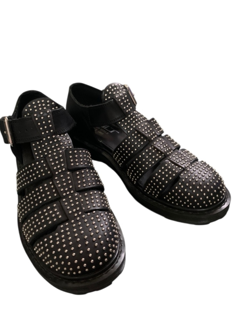 Cult British Style Studded Leather Fisherman Sandals